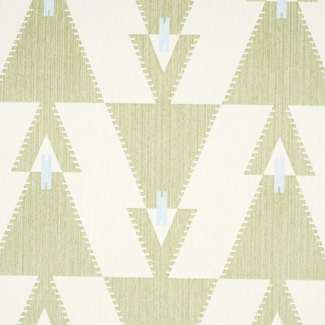 Contemporary Schumacher X A Rum Fellow Kalido Wallpaper In Pistachio For Sale - Image 3 of 4