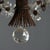 Early 20th Century Copper Metal and Glass Six-Light Chandelier, Italy For Sale - Image 6 of 9
