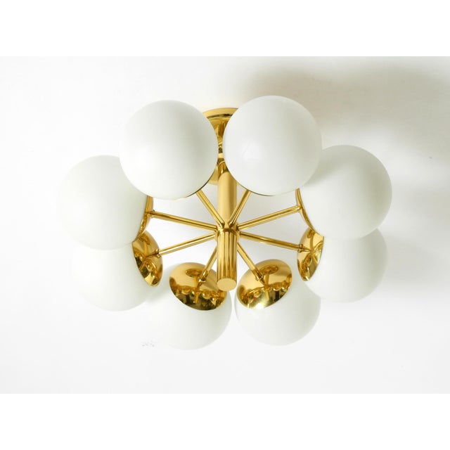 Mid-Century Modern Vintage Space Age Brass Ceiling Lamp with Glass Balls from Kaiser Leuchten, 1960s For Sale - Image 3 of 18