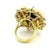 Italian 18k Gold Lapis, Coral, Ruby & Diamond Cocktail Ring, 1970s, Size 7 For Sale In Miami - Image 6 of 18