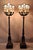 Late 19th Century French Empire Tall Bronze & Marble Lighted Candelabra Torchiere Floor Lamps - a Pair For Sale - Image 10 of 18
