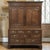 A beautifully proportioned late 18th century English Georgian oak linen press cupboard on chest, offering an exceptional...