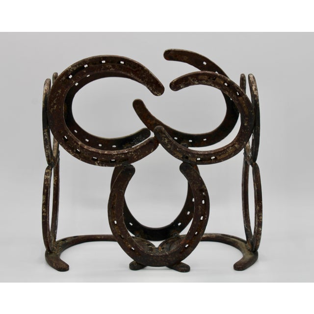 Vintage Equestrian Metal Horse Shoe Box / Wine Rack Chairish