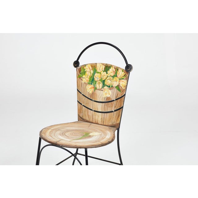 Set of 4 Trompe l'Oeil 'Basket' Chairs by John Vesey, 1950s For Sale In Los Angeles - Image 6 of 11