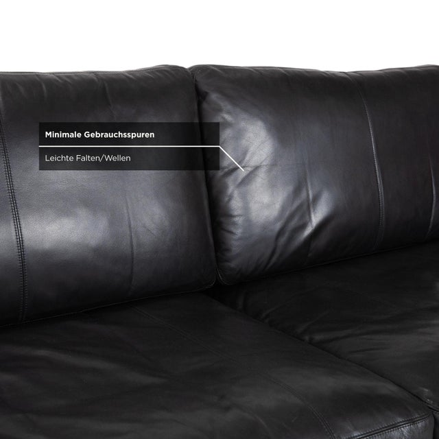 Animal Skin Black Leather Conseta Two-Seater Sofa from COR For Sale - Image 7 of 11