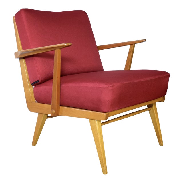 Mid-Century Lounge Chair in Red from Casala, 1950s For Sale