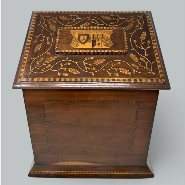 Antique Irish Castle Ruins Killarney Killarneyware Arbutus Wood Jewellery Casket For Sale - Image 11 of 17