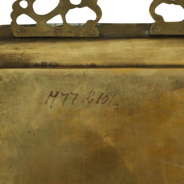Vintage Brass Tray with Peacock Decoration, 1950s For Sale - Image 6 of 18
