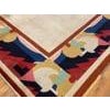 1920s Ivory Abstract Floral Antique Chinese Art Deco Rug 9' X 11'6" Handknotted Wool Carpet For Sale - Image 9 of 10