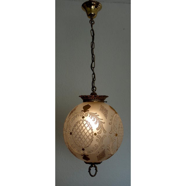 Brass and Glass Hollampe Chandelier from Unbekannt, 1960s, in Very Good conditions. Designed 1960 to 1969 I have official...