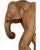 Vintage Hand-Carved Brown Wood Elephant Figure Statue on Base Animal Decor For Sale - Image 9 of 12