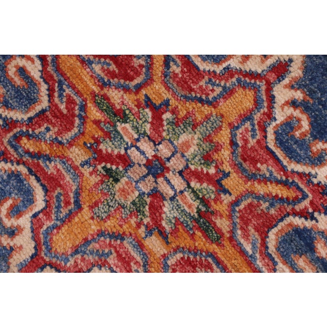 Textile Tribal Super Kazak Blue/Beige Wool Rug - 8'3'' X 10'0'' For Sale - Image 7 of 10