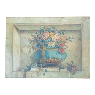 20th Century Italian or French Tromp l'Oeil Floral Painting For Sale