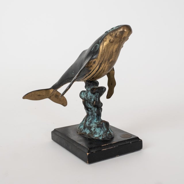 Late 20th Century Late 20th Century Spi Bronze Finish Humpback Whale Sculpture For Sale - Image 5 of 8