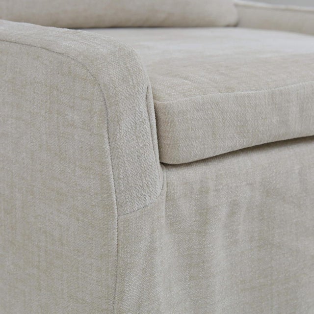 Beige Slipcovered Dining Chair – Light Beige Upholstery For Sale - Image 8 of 11