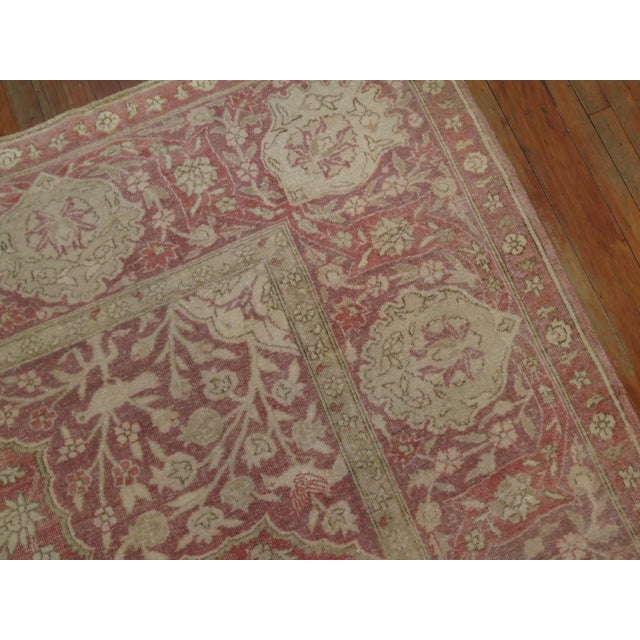 Early 20th Century Lavender Rose Turkish Pictorial Rug rug no.j1791 For Sale - Image 11 of 12