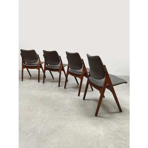 Vintage Scandinavian Dining Chairs from Olav Houg, 1960s, Set of 4 For Sale - Image 8 of 9