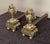 Neoclassical Pair of Brass Andirons, of Diminutive Proportions For Sale - Image 3 of 12