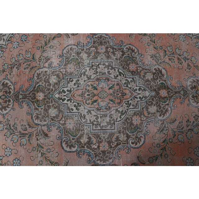 1970s Vintage Persian Handmade Wool Orange Oversized Area Rug For Sale - Image 11 of 11