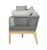 Gray Cypress Teak Wood 128" Sofa With Gray Color Rope Design For Sale - Image 8 of 12
