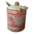 Vintage 1950s Rustic Red Metal Gas Can With Wooden Handle For Sale