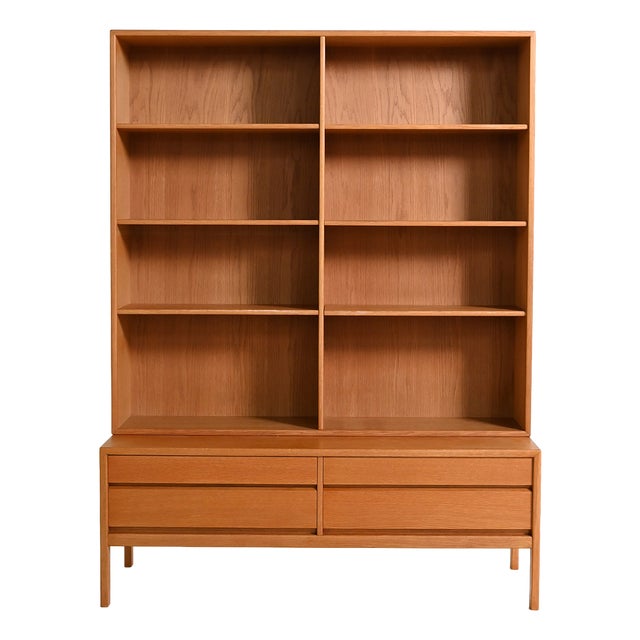 Vintage Scandinavian Oak Bookcase, 1960s For Sale