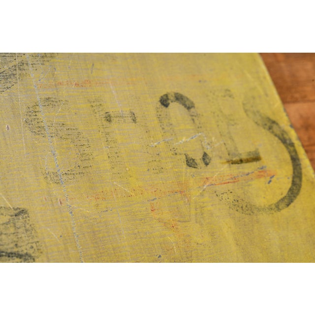 1910s Antique Baur-Mullarky Shoes Painted Ithaca Sign For Sale - Image 5 of 7