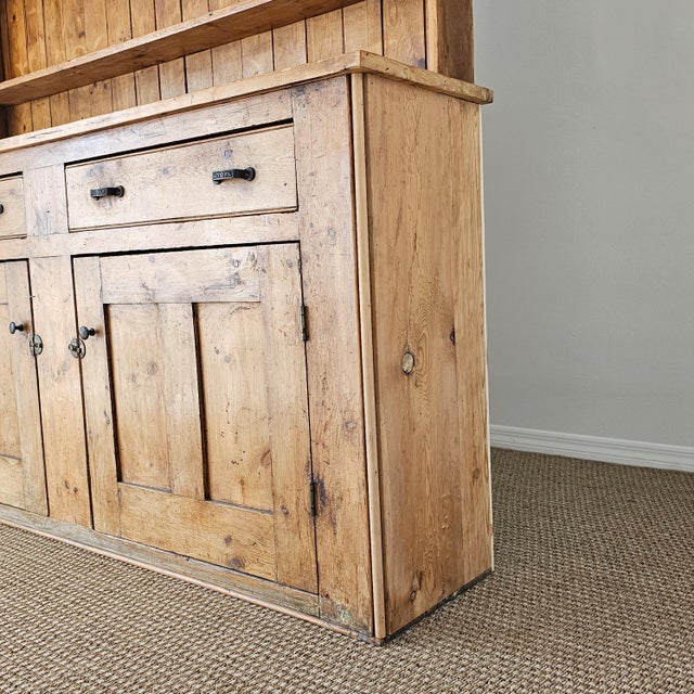 Antique English Pine Kitchen Hutch or Dresser - Circa 1890 For Sale - Image 15 of 17