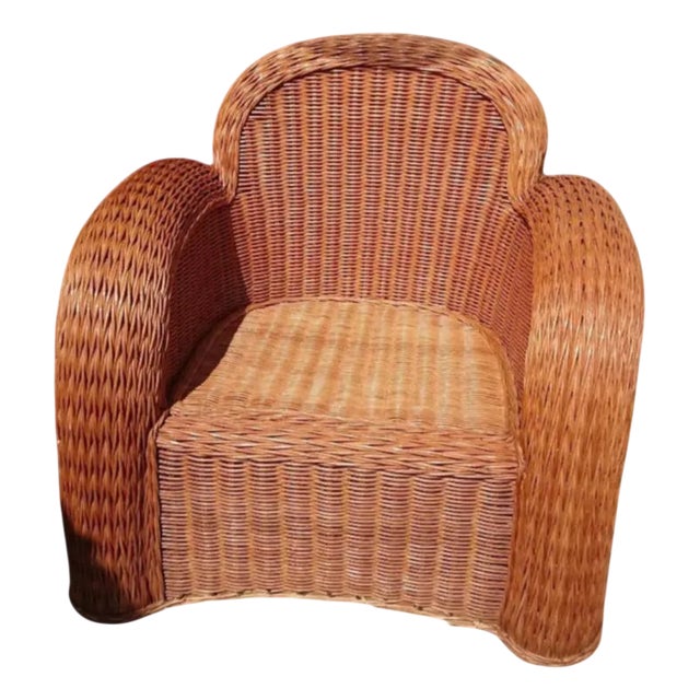 Vintage Wicker Chair, 1970s For Sale