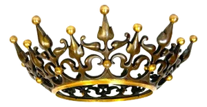 Napoleon III Patinated Bronze & Ormolu Crown, France, Circa 1870