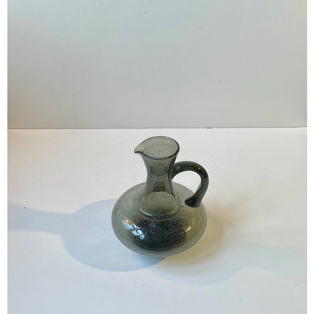 Vintage Pitcher in Grey Blister Glass by Zbigniew Horbowy, 1970s For Sale - Image 4 of 8