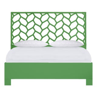 Silas Platform Bed King - Bright Green For Sale