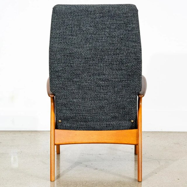 Mid Century Danish Modern Lounge Chair Recliner Christian Sorensen Teak Oak MCM For Sale In Sacramento - Image 6 of 12