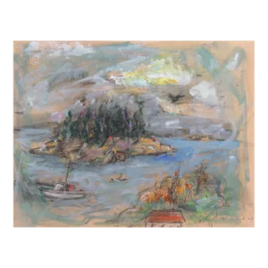 'Expressionist Seascape' by James Joseph DeMartis, Accademia Di Belle Arti, New York, Art Students League, Museum of Modern Art