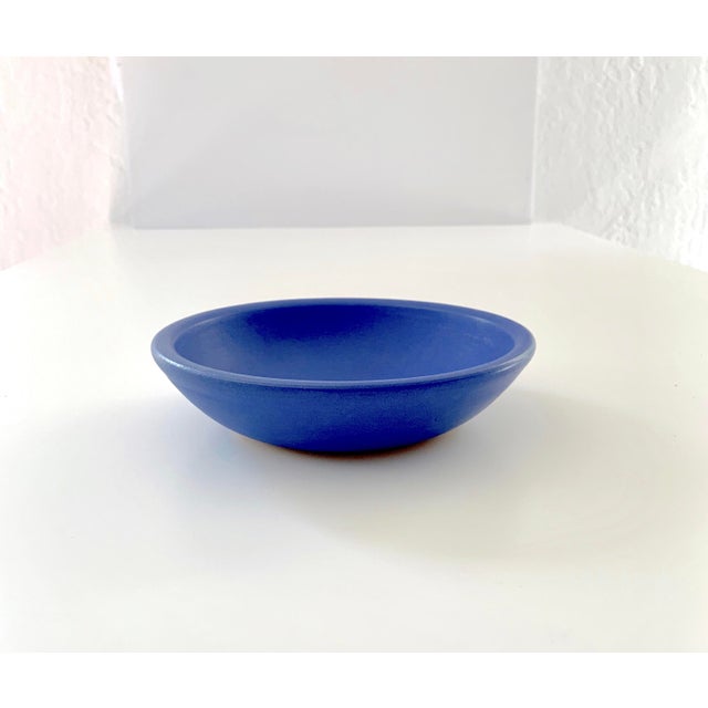 2010s Electric Blue Artisan Ceramic Bowl by Dina No For Sale - Image 5 of 11