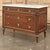 French Antique French Louis XVI Mahogany Secretary ~ Commode With Carrara Marble For Sale - Image 3 of 15