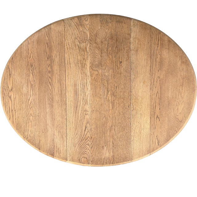 1920s English Bleached Oak Gateleg Table For Sale - Image 9 of 11