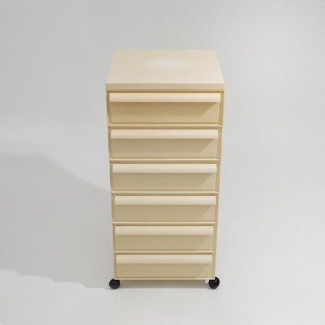 Designed by Simon Fussell for Kartell in the 1970s, this modular chest of drawers reflects a functional approach to...