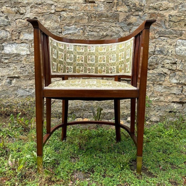 Wood Antique Art Nouveau Viennese in Mahogany Chairs, 1910s, Set of 2 For Sale - Image 7 of 16