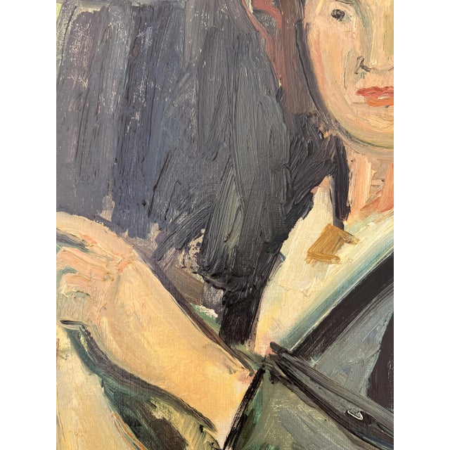 Willy Suter, Lady in Creation, 1942, Oil on Canvas For Sale - Image 4 of 11