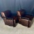 Italian Leather Midcentury Modern Style Swivel Club Armchairs -A Pair For Sale - Image 4 of 12