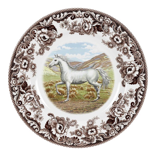 Spode Woodland Horses Dinner Plate 10.5", Arabian For Sale