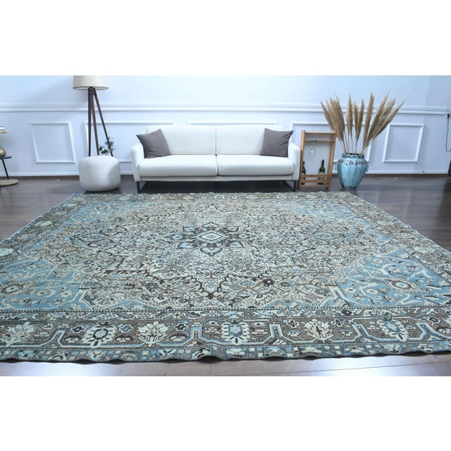 Vintage Persian Hand-Knotted area rug is a semi-antique vintage area rug. The ' 70s Eastern region of Anatolian's unique...
