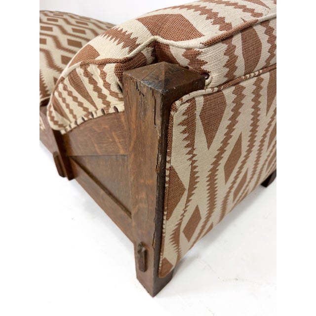 Antique Arts & Crafts Mission Oak Chaise Lounge Daybed For Sale In Boston - Image 6 of 10