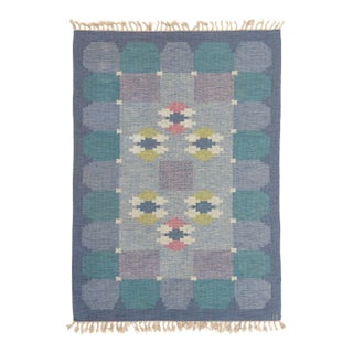 Vintage Swedish Rollakan Rug, 05'05 X 07'06 For Sale