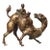 Late 19th Century Gilt Bronze Camel With Rider Figurine, Detailed Engravings For Sale