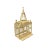 Arts & Crafts Western House Shape Light Cream Color Wood Birdcage Display For Sale - Image 3 of 7