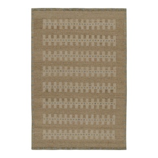 Rug & Kilim’s Scandinavian Style Kilim Rug in Beige with Geometric Patterns - 9x12 For Sale