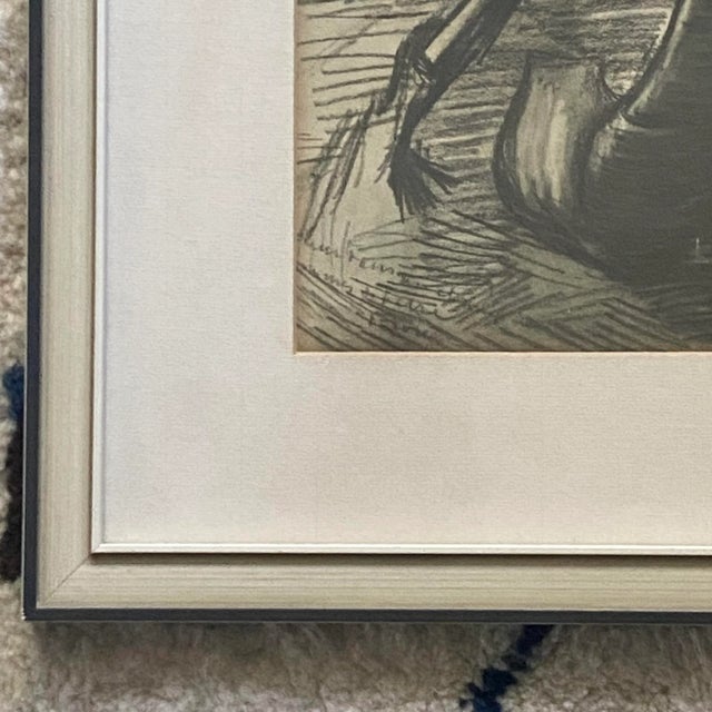 Realism 1950s "Digger in Potato Field" Reproduction Print after Vincent Van Gogh, Framed For Sale - Image 3 of 7