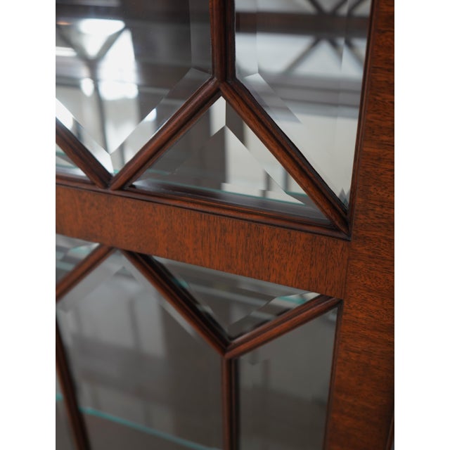 Henkel Harris Beveled Glass #2348 Mahogany Curio Cabinet For Sale - Image 13 of 18